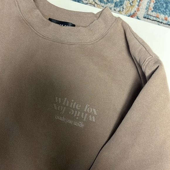 White Fox Brown “Made You Smile” Sweatshirt - Picture 2 of 5